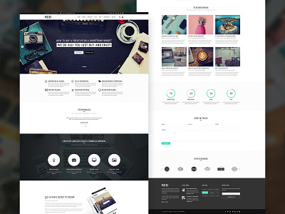 Moki - Multipurpose PSD Template blog business clean corporate creative ecommerce fashion store landing page minimal multipurpose parallax portfolio psd template retina