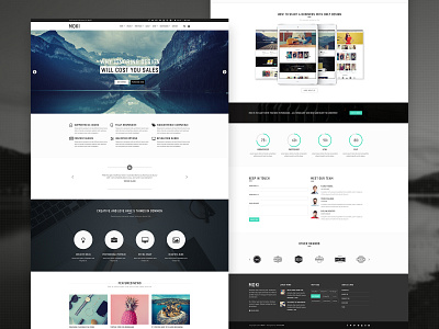 Moki - Multipurpose PSD Template agency blog business clean corporate creative ecommerce fashion store landing page minimal multipurpose parallax portfolio psd template retina