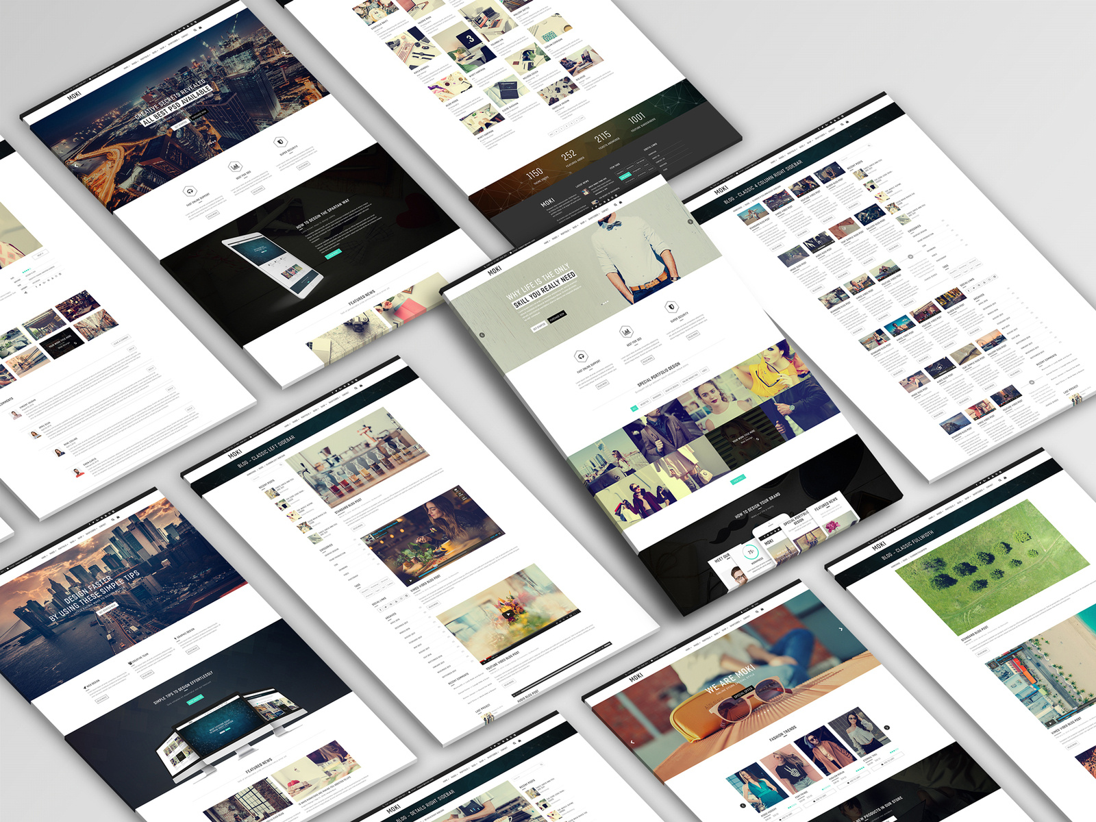 Moki - Multipurpose 126 PSD Template by Mai Xuan Man on Dribbble