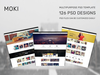 Moki - Multipurpose 126 PSD Template Showcase Option 81