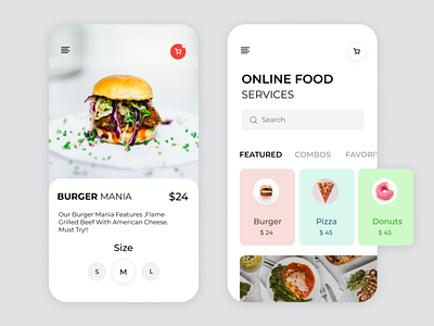 Food app branding design graphic design illustration ui vector