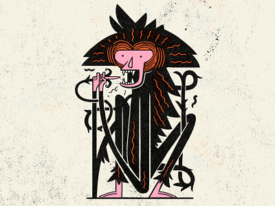 Hungry Monkey - Mercer Bikes character characterdesign design geometric illustration monkey monkey logo photoshop texture