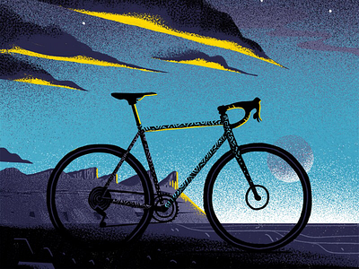 Buitestander bicycle desert gravelbike illustration karoo photoshop planet sunrise textures