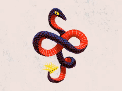 Infinity danger noodle gerhard van wyk gif illustration loop photoshop rattlesnake snake snek textures