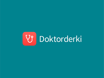 Doktorderki Logotype app branding business card design flat icon identity letterhead lettering logo minimal type typography vector