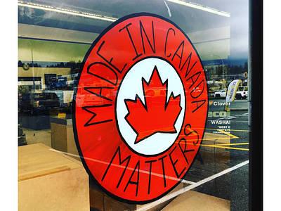 Made in Canada Matters canada freehand graphic design handletter lettering logo painting window painting