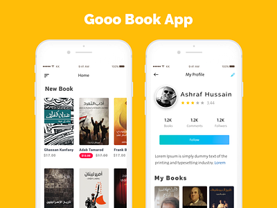 Gooo Book apps design persona ui ui design usibality ux ux animation