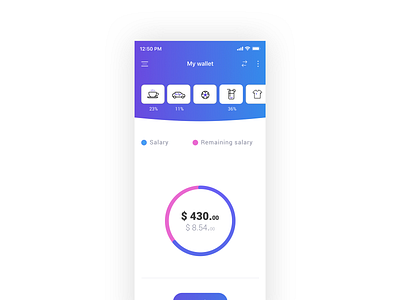 My Wallet - Salary android apps design ios ui uidesign uix ux ux animation
