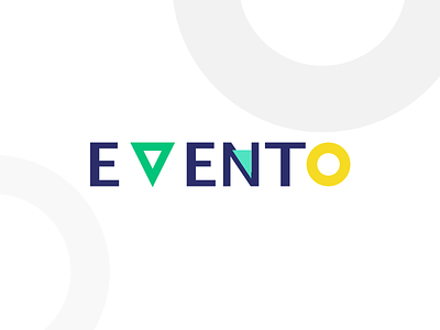 Evento green logo logo 2d midnight blue yellow