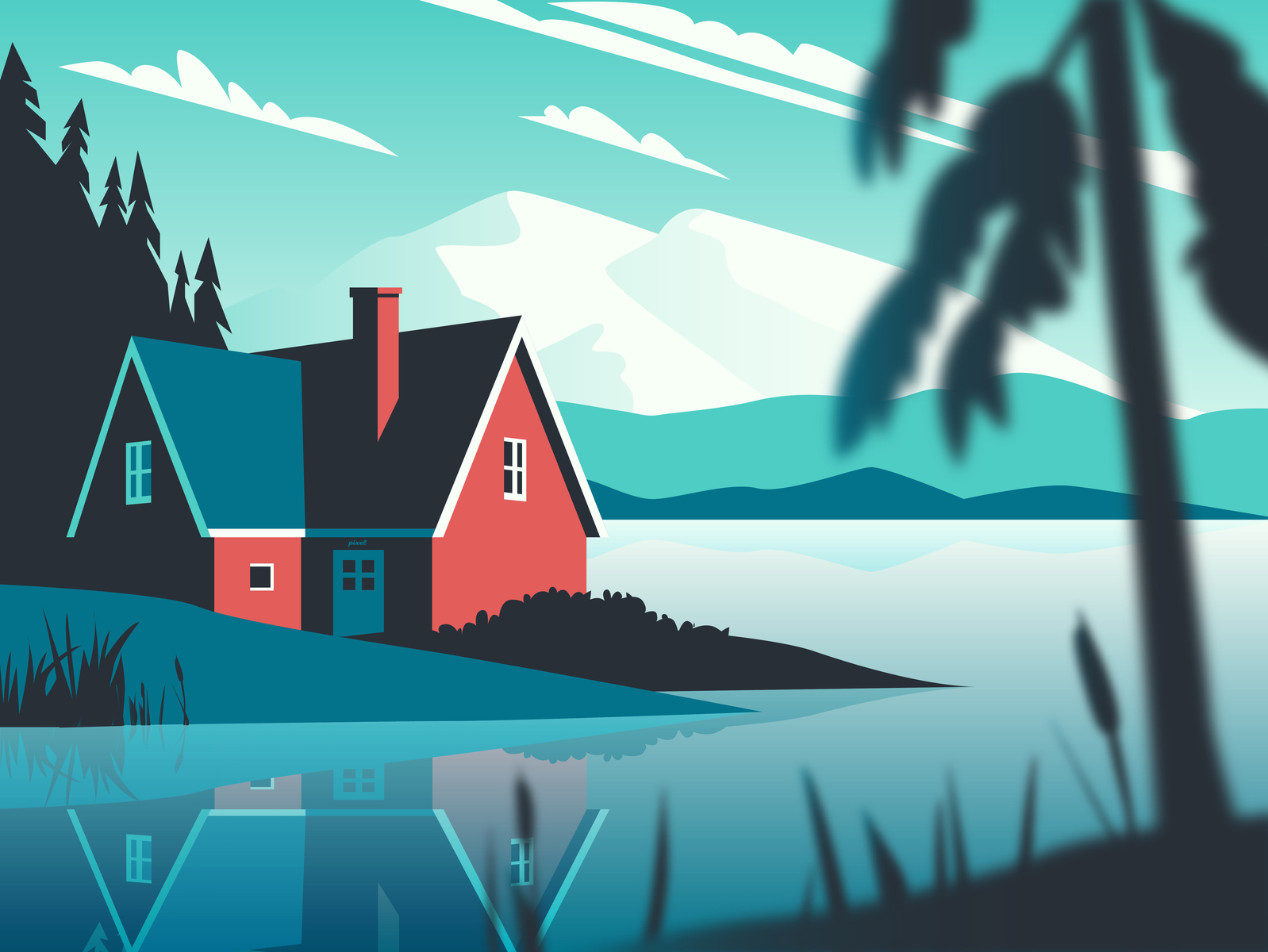 Lake by Galita Anastasiya on Dribbble