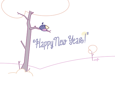 Happy New Year 2020 – Birdie 2020 2d animation animation bird chriseff happy new year loop loop animation seasons greetings snow