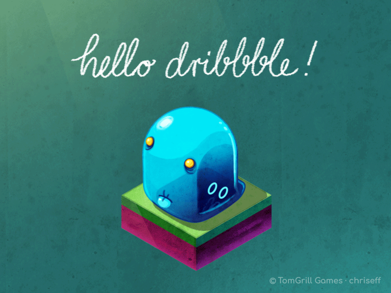 hello dribbble! acorntilewalker animation chriseff fist gameart gamedev indiegame slime tomgrillgames tongue