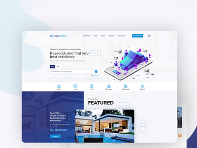 Nepalhomes design logo uiux website