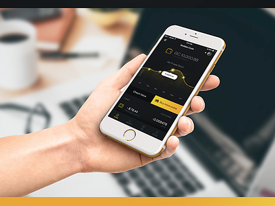 Golden Coin app design mobile ui