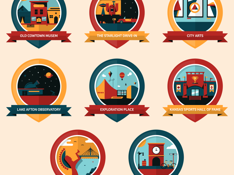 [GIF] Skillshare Badges by Dom Flask on Dribbble