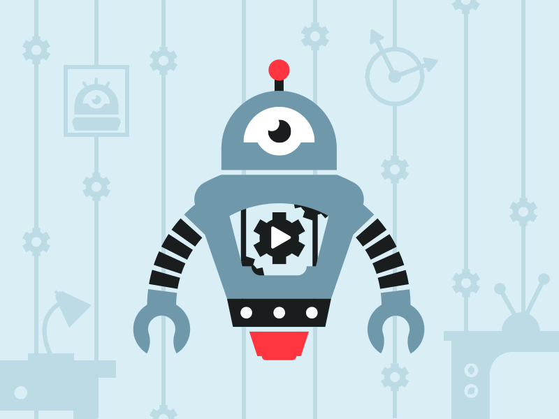 Friendly Robot Finds a Home by Dom Flask on Dribbble