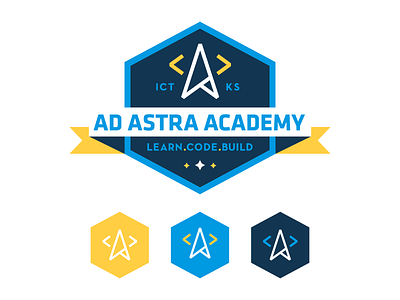 Ad Astra Academy Logo academy ad astra code dangerdom design dominic flask illustration kansas logo star