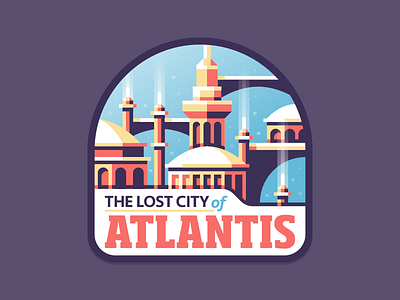 The Lost City of Atlantis atlantis building city colorful cute dangerdom dominic flask fun illustration scifi sea stickers