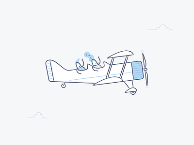 43/52 – Riding High airplane character cute dangerdom design dominic flask dropbox fun illustration line minimal product