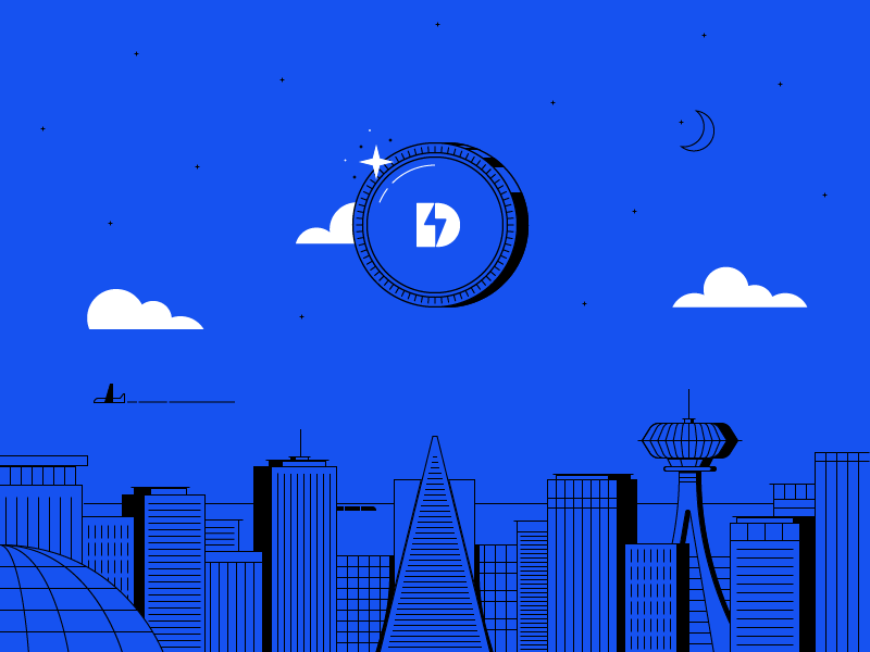 The Future Is Now bitcoin city coin coinbase crypto cryptocurrency dangerdom deco dominic flask future illustration space