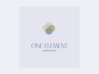 One Element - A landscape hotel brand identity dailylogochallange geometric hotel branding logodesignchallenge logomark logos minimal typography