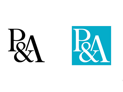 P&A logo ampersand corporate letter logo