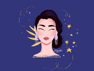 Thaïland woman character design fashion illustration portrait procreate app
