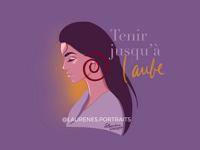 Tenir jusqu'à l'aube (Hold until dawn) book book art book cover design illustration portrait procreate app