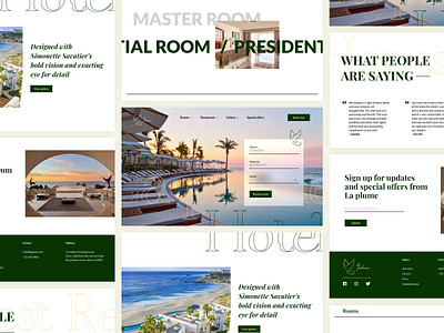 La Plume Hotel landing page