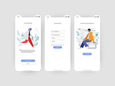 Welcome Screen UI Inspiration aplication design app app design custom illustration design illustrator indonesia ui uidesign ux web deisgn