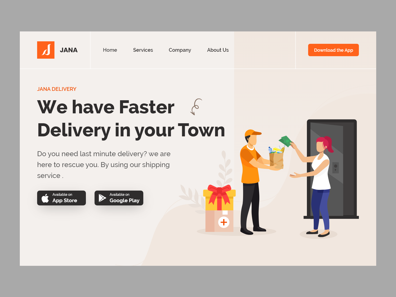 Delivery Landing Page By TecOrb Technologies On Dribbble