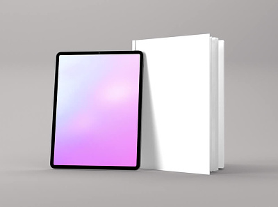 iPad Pro and Book Mockup PSD book book and ipad book cover mockup digital book mockup ipad pro ipad pro book ipad pro mockup mediamodifier mockup generator photoshop book mockup psd book cover