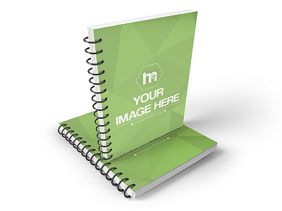 Double Wire Bound Book Cover Mockup Generator