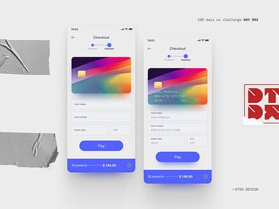 ui challenge day 002 - credit card checkout #DailyUI