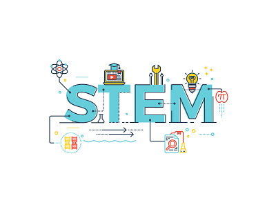 STEM Education education engineering high school icon lettering mathematics science stem system technology