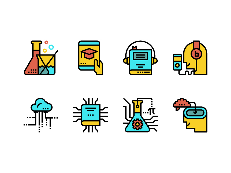 Learning Icons by Becris on Dribbble