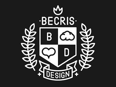 Becris Design Crest badge becris crest design line linear logo outline