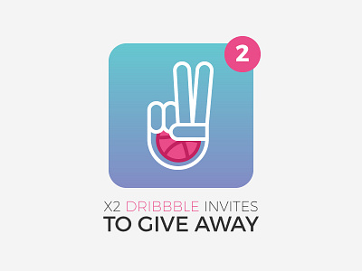 x2 Dribbble invites becris dribbble give icon invitation invite line outline