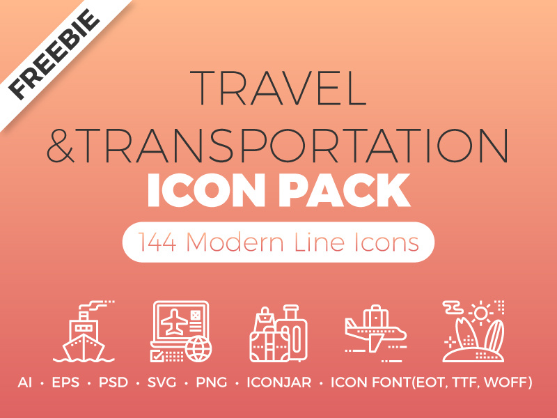 Travel icon Pack. ICONJAR.