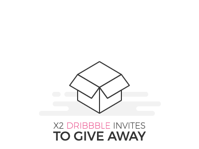 x2 Dribbble invites becris box dribbble dribbbleinvite give away icon invitation invite line