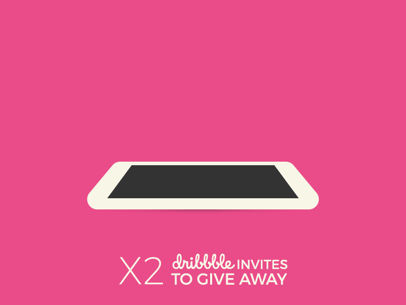 x2 Dribbble invites alert becris chat dribbble give invitation invite message notification smart phone ticket tickets