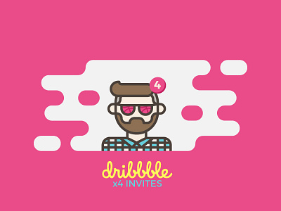 4x Dribbble invites dribbble dribbble invite give away invitation invite