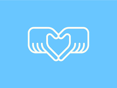 Hand Heart cute hand heart icon line logo sign symbol ux