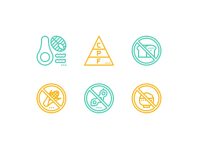 Ketogenic Diet Icons by Becris on Dribbble