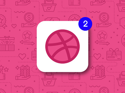 2 Invitations to give away dribbble give away icon invitation invite line pattern