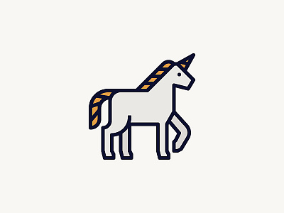 Unicorn icon cute fantasy icon magical mythical outline startup tale unicorn