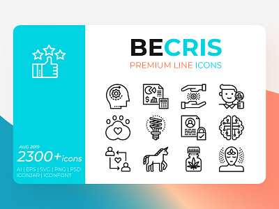 Becris Premium Line Icons becrisdesign concept design design resource icon icon design icon set illustration line outline ui web
