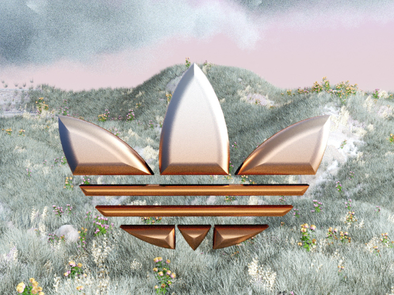 Rose gold best sale adidas logo