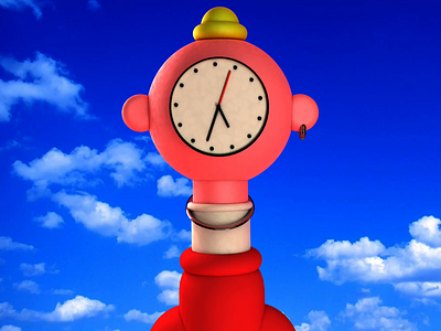Clockhead 3D animation 3d c4d cartoon cartoons cgi character design cinema 4d gif illustration motion motion design sky stereoscopic time clock