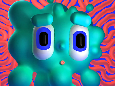 Slimeboy 3d aniamted gif animated c4d cgi cinema 4d design goo illustration jelly loop motion spooky